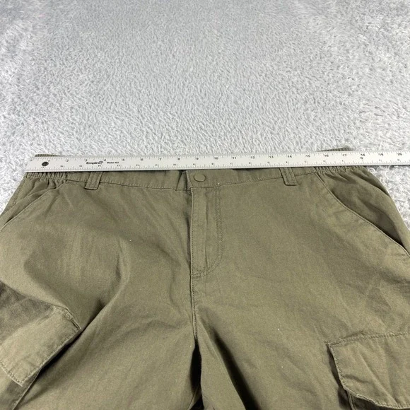 HM Divided Mens Olive Green Wide Leg Cargo Pants Size 14 New With Tags - Picture 4 of 11